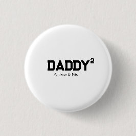 Papa mit individuellem Kindernamen Button