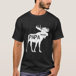 Papa Moose T Shirt Funny Gift Idee für Männer I Va