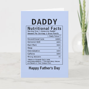 Papa Nährstoff Fakten Vatertagsgeschenke Karte