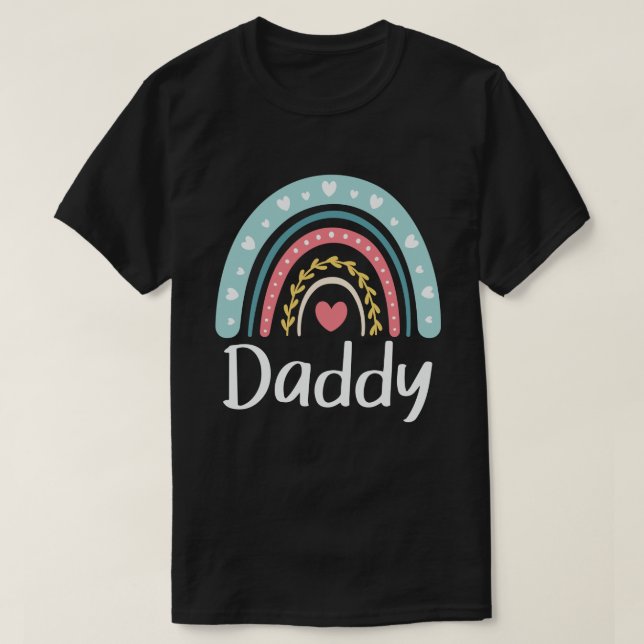 Papa Niedlich Vater Family Matching Rainbow T - Sh T-Shirt (Design vorne)