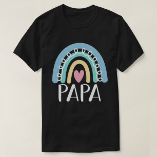 Papa Niedlicher Vater Familie Matching Regenbogen T-Shirt