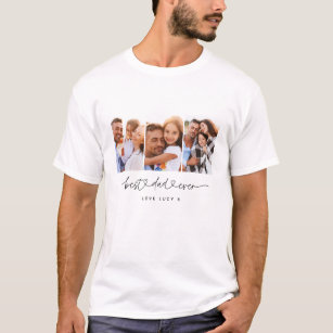 Papa niedliches, modernes Drehbuch-MultiFoto-Gesch T-Shirt