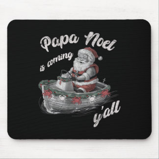 Papa Noel kommt Cajun-Weihnachten Louisiana Mousepad