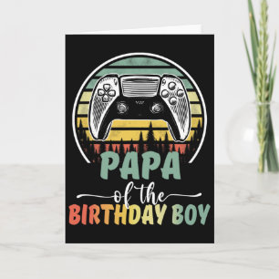 Papa of the Birthday Boy Video Gamer Matching Fami Karte