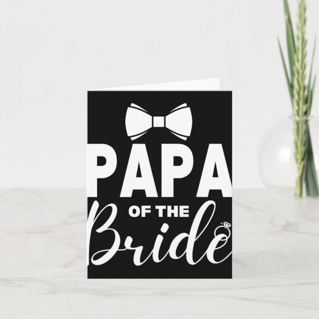 Papa of the Bride Wedding Party Familienkostüm Vat Karte (Vorderseite)