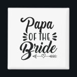 Papa of the Bride Wedding Party Family Bridal Show Magnet<br><div class="desc">Papa von Brautparty Vaterina von der Braut-Hochzeitsfeier</div>