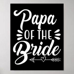 Papa of the Bride Wedding Party Family Bridal Show Poster