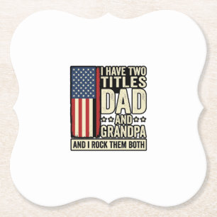 Papa Opa Vintage Patriotisches Familien-Shirt Desi Untersetzer