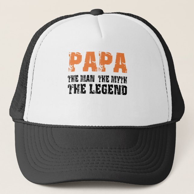 Papa (Orange) Truckerkappe (Vorderseite)