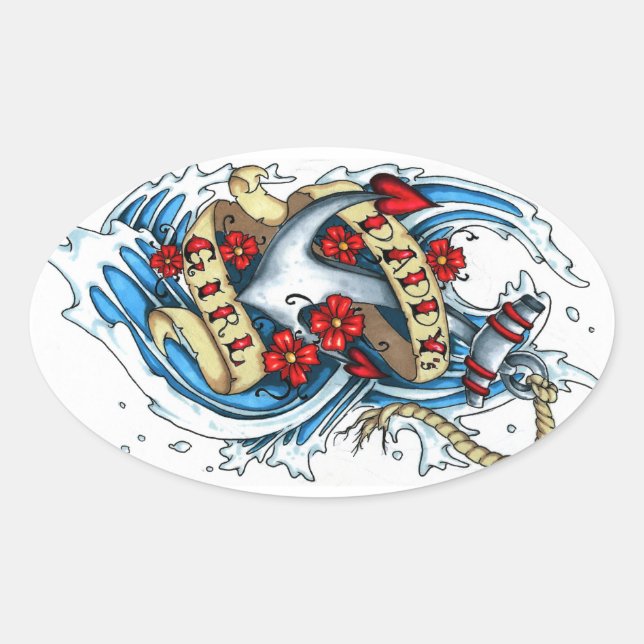 Papa Ovaler Aufkleber (Vorderseite)