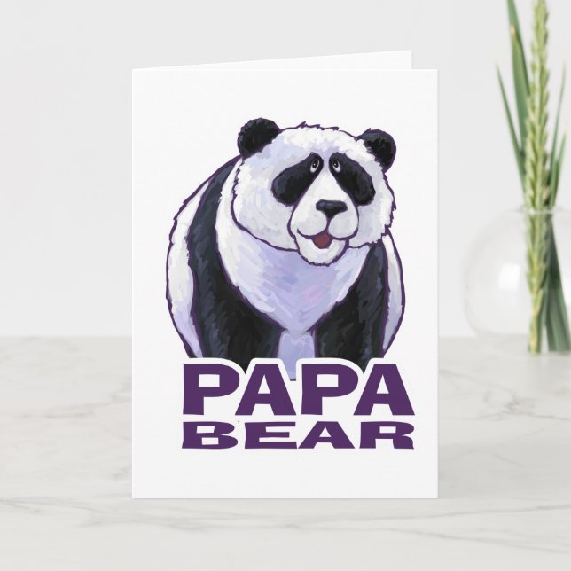 Papa Panda Bear Karte (Vorderseite)