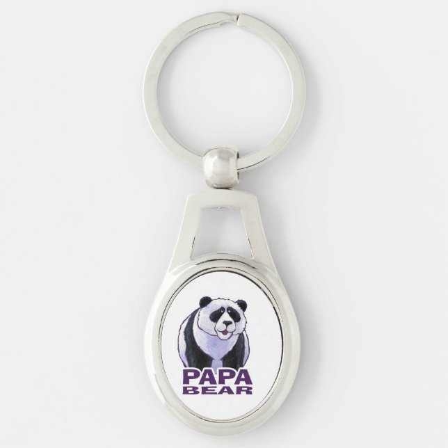 Papa Panda Bear Schlüsselanhänger (Vorderseite)