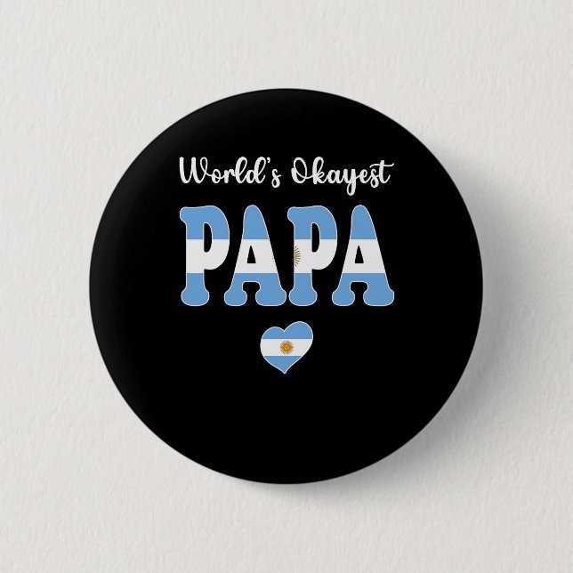Papa Papa der beste Vater der Welt Button (Vorderseite)
