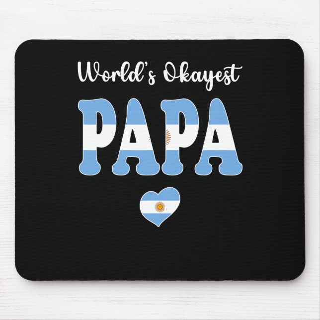 Papa Papa der beste Vater der Welt Mousepad (Vorne)