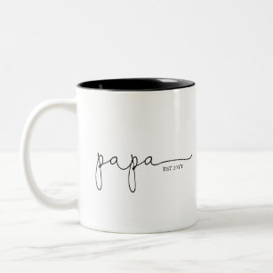 Papa   Papa-Geschenk Zwei-Tonen-Kaffee-Tasse Zweifarbige Tasse