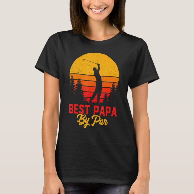 Papa Par Golf Liebe T-Shirt (Vorderseite)