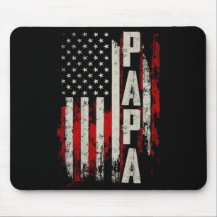 PAPA Patriotischer Opa Amerikanische Flagge Vatert Mousepad