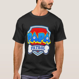 Papa Patrol Dog Funny Geschenk Geburtstagsparty T-Shirt