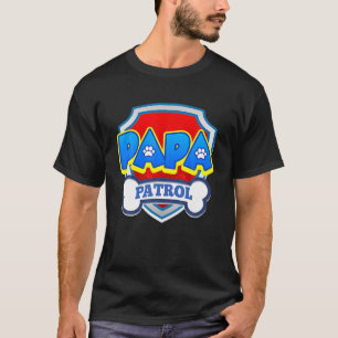 Papa Patrol Dog Funny Geschenk Geburtstagsparty T-Shirt