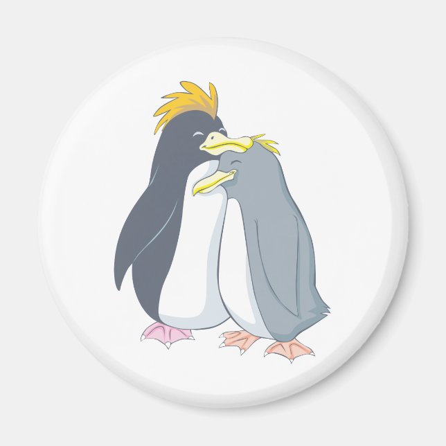 Papa Penguin Lieben Mama Penguin Magnet (Vorne)