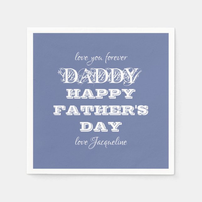 Papa Personalisiert Papa Papa Napkins Serviette (Vorderseite)