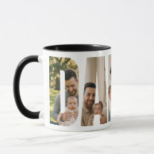 Papa personalisierte Fotocollage-Kaffeetasse