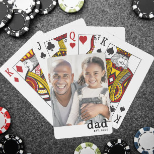 Papa Personalisiertes Foto eingerichtet Spielkarten