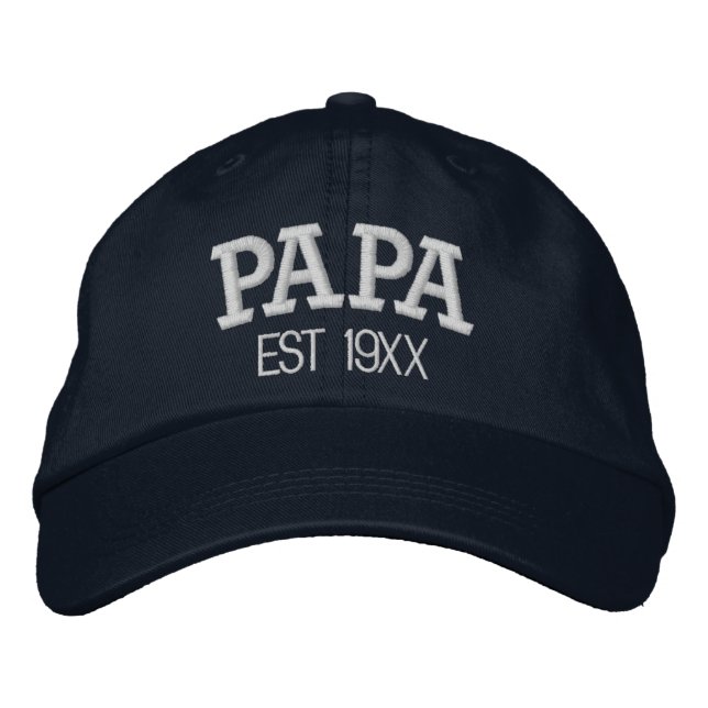 Papa Personalisiertes Vatertagsgeschenk Benutzerde Bestickte Baseballkappe (Vorderseite)