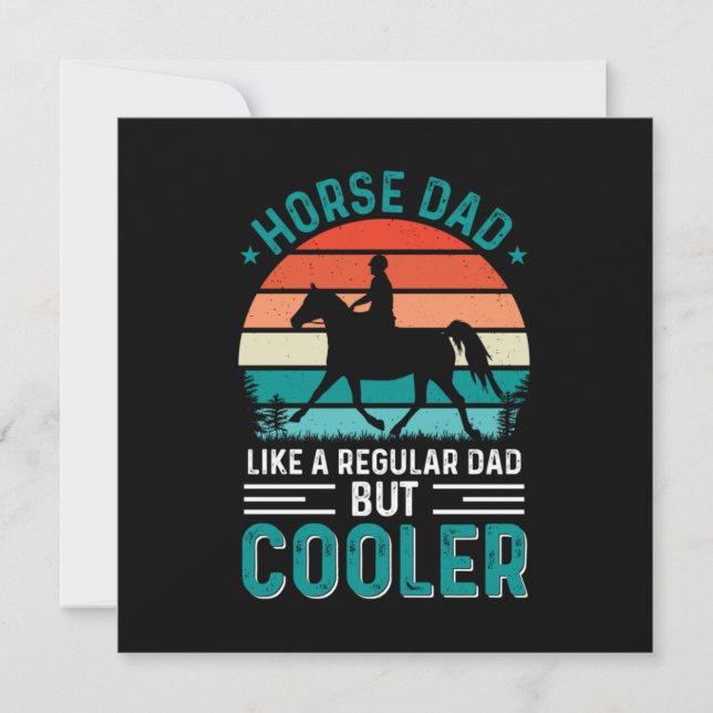 Papa Pferd Einladung (Vorderseite)