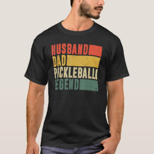 Papa Pickleball Funny Husband Vater Legend Vintag T-Shirt