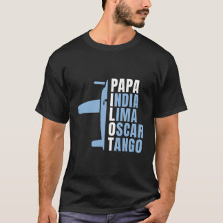 Papa Pilot Phonetic Alphabet für Vater Piloten Vat T-Shirt