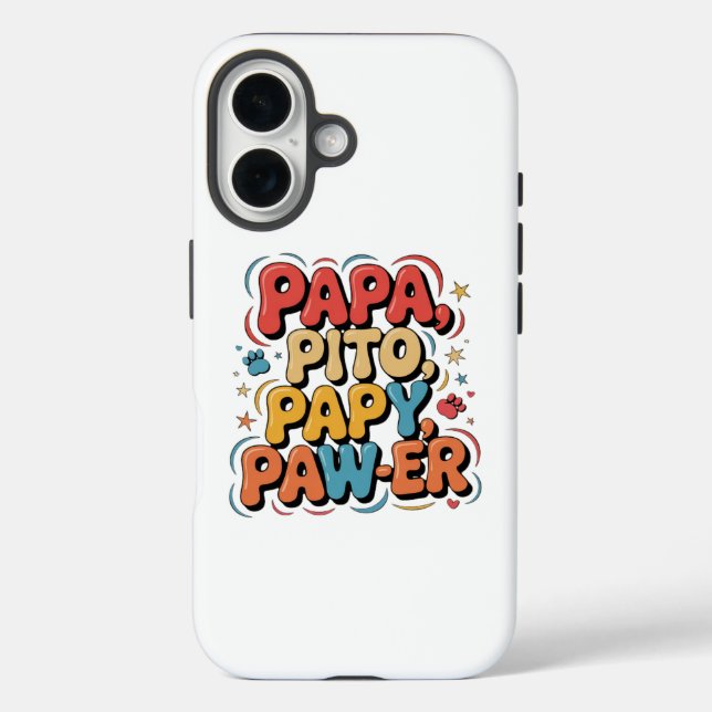 Papa Pito Pappy Pawer Case-Mate iPhone Hülle (Rückseite)