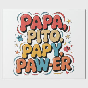 Papa Pito Pappy Pawer Geschenkpapier