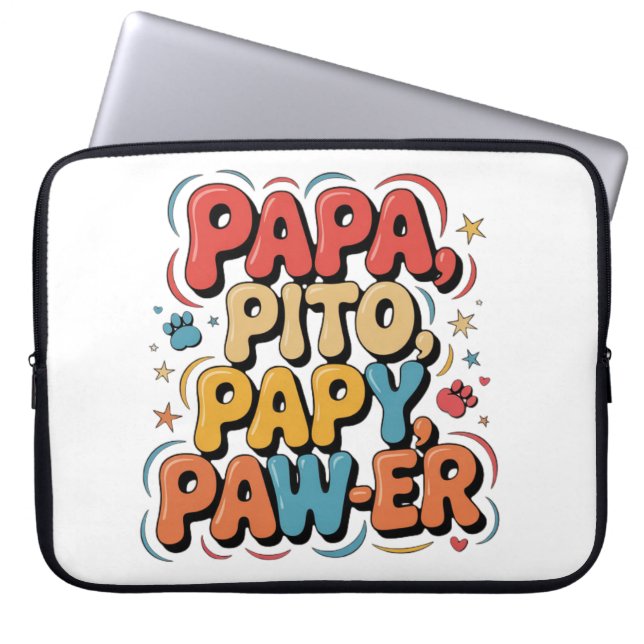 Papa Pito Pappy Pawer Laptopschutzhülle (Vorderseite)