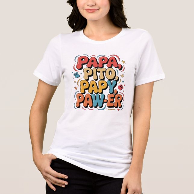 Papa Pito Pappy Pawer Tri-Blend Shirt (Vorderseite)
