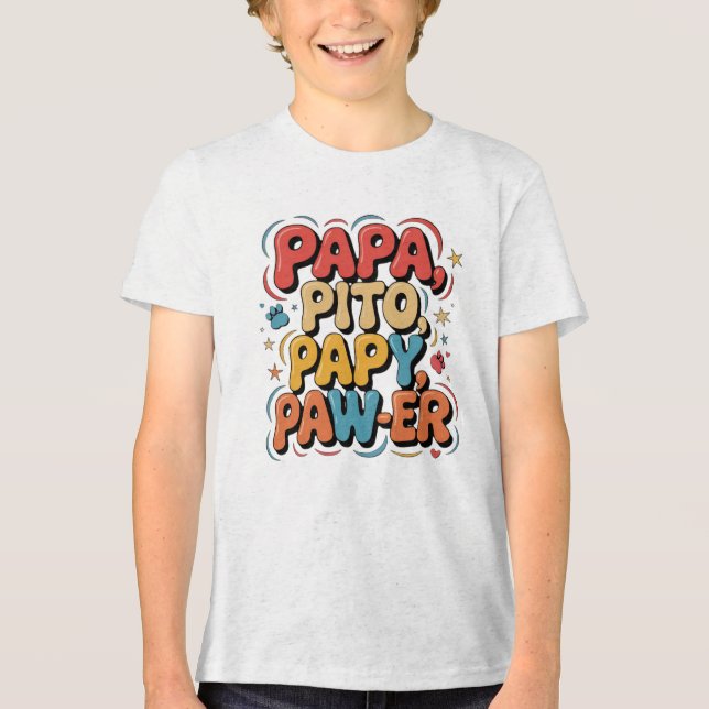 Papa Pito Pappy Pawer Tri-Blend Shirt (Vorderseite)