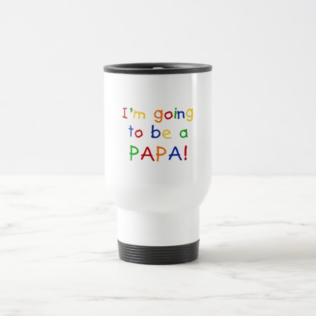 Papa - Primärfarben Reisebecher (Mittel)