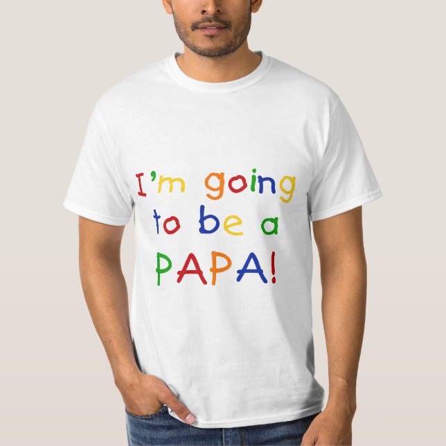 Papa - Primärfarben T-Shirt (Vorderseite)