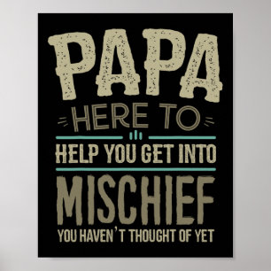 Papa S from Grandchildren for Men Vathage Day Papa Poster