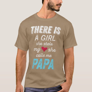 Papa s von Enkelin Sie hat mein Herz gestohlen vin T-Shirt