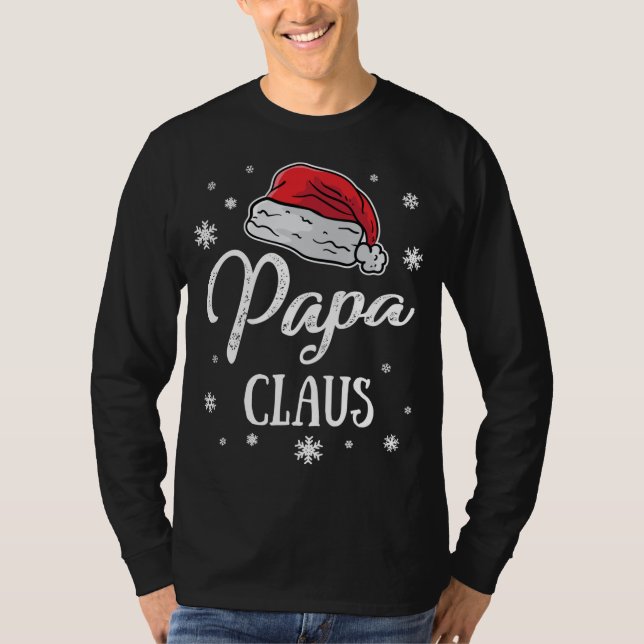 Papa Santa Claus Weihnachten Vater Matching Family T-Shirt (Vorderseite)