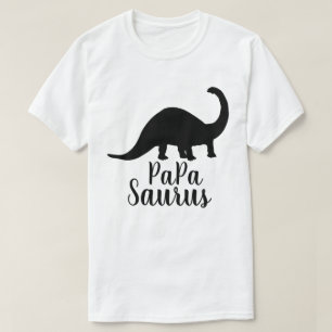 Papa Saurus Brontosaurus-Silhouette T-Shirt