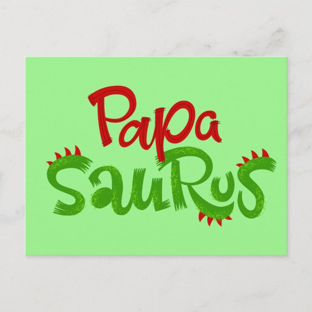 Papa Saurus Graphic Postkarte (Vorderseite)