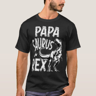 Papa Saurus Rex Dino Geburtstagsparty Matching Fam T-Shirt