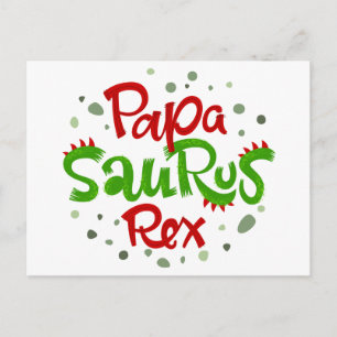 Papa Saurus Rex Graphic Postkarte