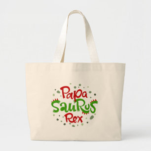 Papa Saurus Rex Jumbo Stoffbeutel