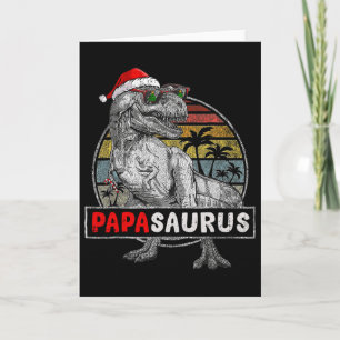 Papa Saurus T Rex Dinosaur Weihnachten Familie Pas Karte