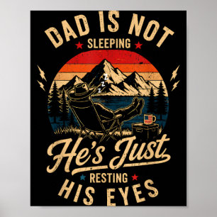 Papa schläft nicht, ruht nur seine Augen lustiger Poster