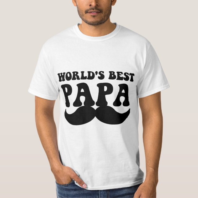 Papa-Schnurrbart T-Shirt (Vorderseite)