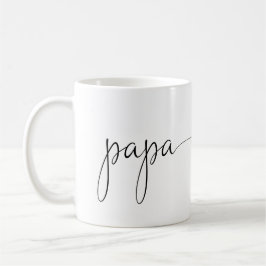 Papa Script Heart | Vater Geschenk Einfach Persona Kaffeetasse